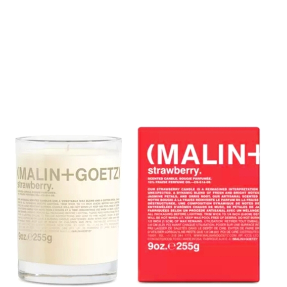 ❤️BUY 2 GET 1 FREE  MALIN+GOETZ Strawberry Boxed Candle,9oz.Retail Price $66.00 - Picture 1 of 13